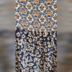 Umgee Blouse Floral Embroidered V-Neck Buttoned Light Blue Short Puff Sleeve Top main image 0
